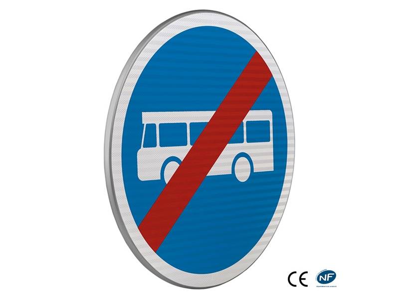 B45a Fin de voie réservée aux autobus- CL2 En Acier,  t. Miniature