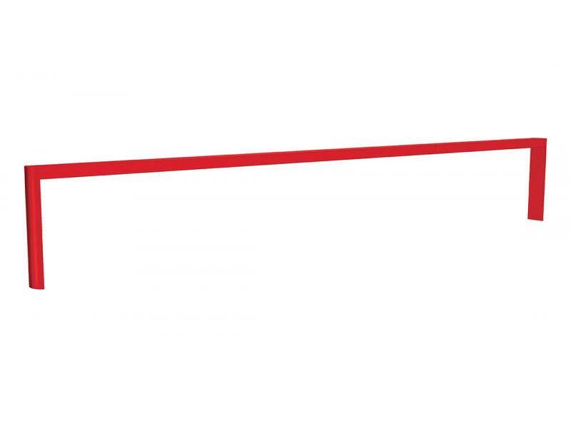 Lisse de Bordure Déco 1/2 ronde 1500 mm- Galva peint, RAL3020 rouge