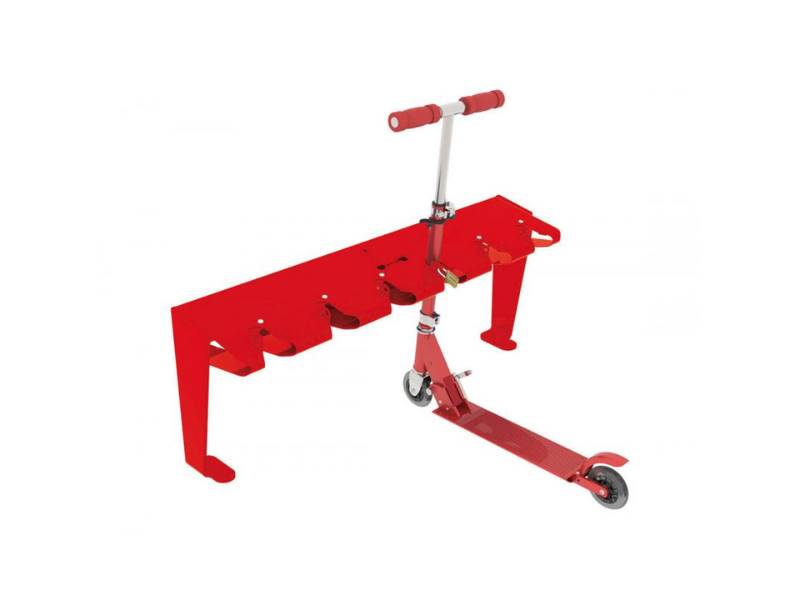 Support trottinettes Sur Platines, RAL3020 rouge