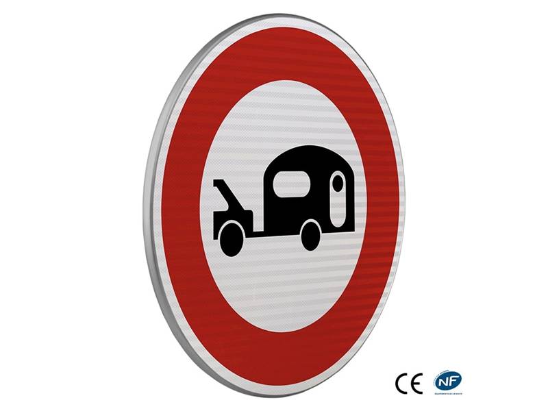 B9i Accès interdit aux caravanes- CL2 En Aluminium,  t. Miniature