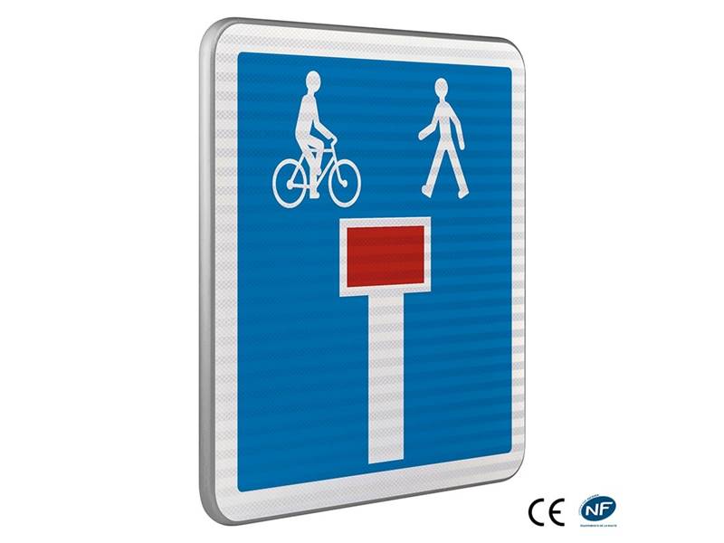 C13d Impasse avec issue pour piétons/ cyclistes- CL2 En Acier,  t. Miniature