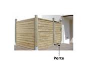 Porte pour cache conteneurs en bois- larg. 880- H. 1500 mm