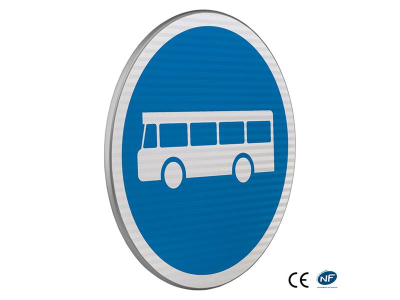 B27a Voie réservée autobus- CL2 En Aluminium,  t. Miniature