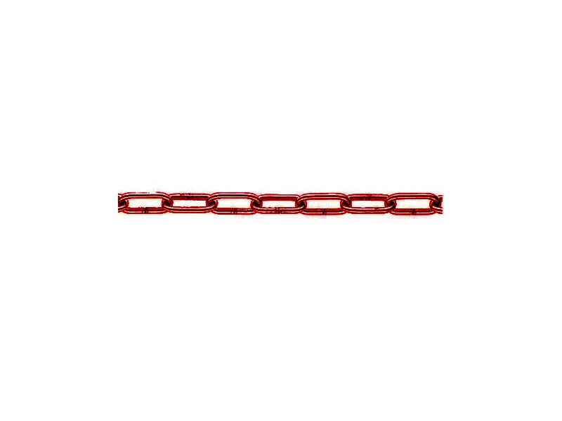 Petite chaine- Ø5 x 10 x 35 - au mètre linéaire- RAL3020 rouge