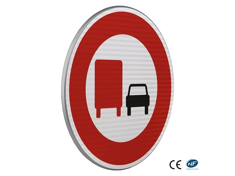 B3a Dépassement interdit pour véhicules>3.5t- CL2 En Aluminium,  t. Miniature