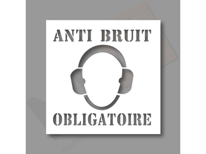 Pochoir Sécurité - Anti-Bruit Texte EPI 60 Cm